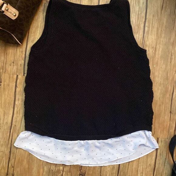 Size Small Loft Mixed Media Knit Sweater Vest - Picture 2 of 4